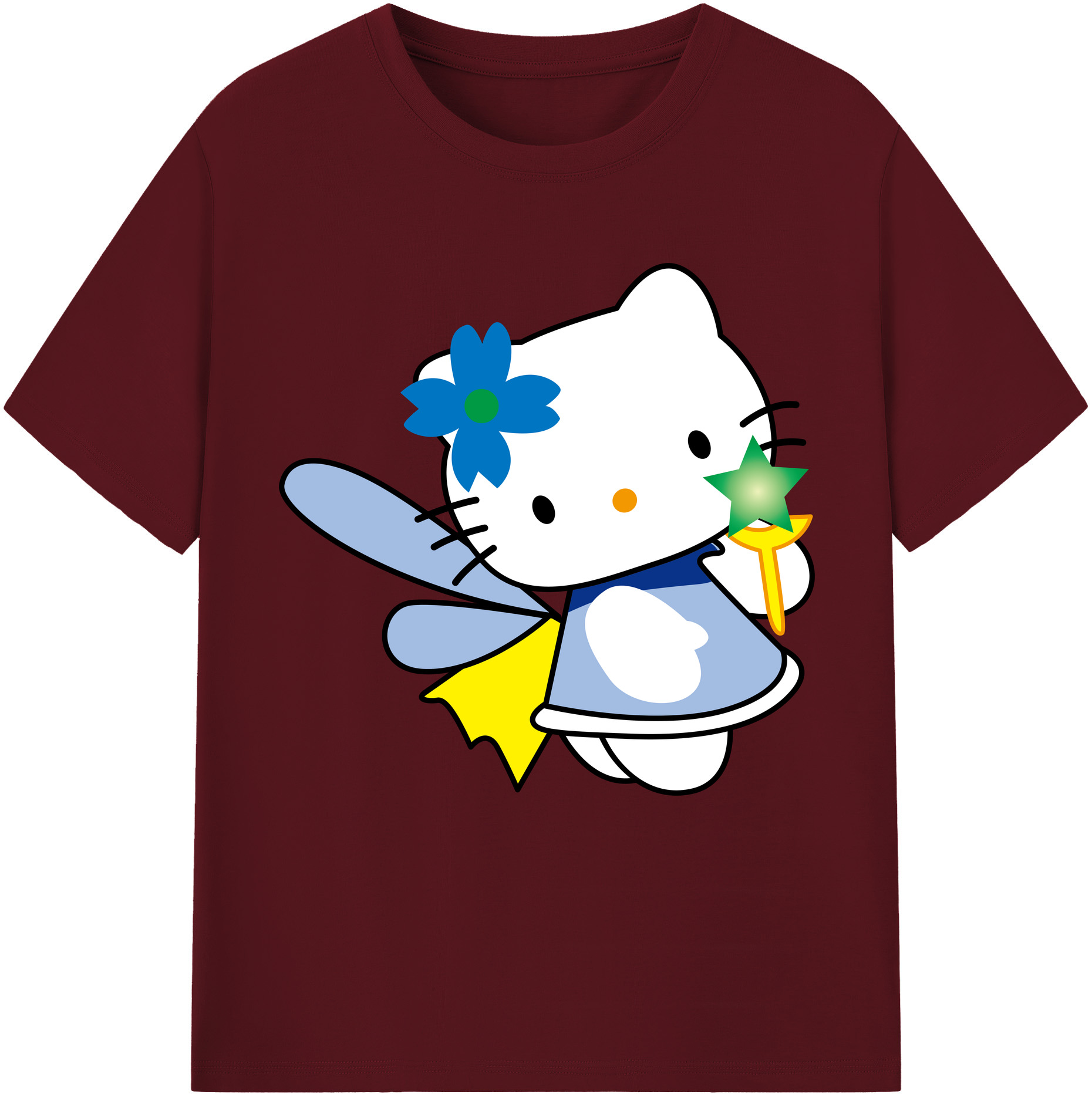 （画像用） Hello Kitty ハローキティ 綿100％半袖Tシャツ（フロントプリント）